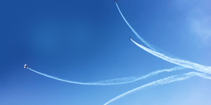 airplanes flying